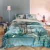 Bedding House King Green Canopy Blue Green Cotton Quilt Cover Set