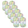 10x Malli 100g Blend Basic Poly/acrylic Pastel Rainbow Multi Colour Yarn