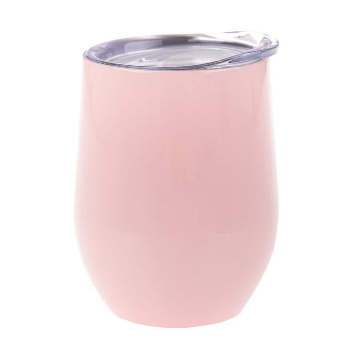 Oasis Stainless Steel Insulated Wine Tumbler Double Walled 330ml Soft Pink