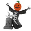 Lifebay Inflatable Pumpkin Skeleton Halloween Yard Decor -  8FT