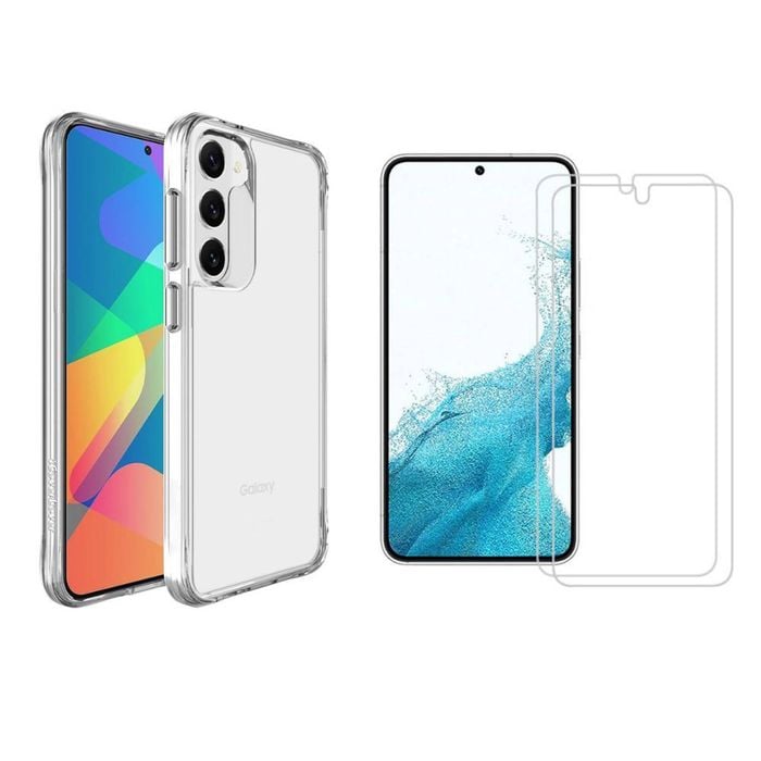 Icoverlover For Samsung Galaxy Galaxy S23 Case + 2-pack Glass Screen Shields
