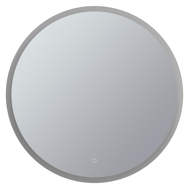 Mondella 800mm Round Frameless LED Frosted Edge Mirror With  Touch Switch for CCT + Dimmable + Defogger