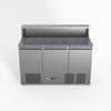 Fed-x Three Door Salad Prep Fridge With Marble Top  - Pizza Prep Fridges (xgns1300e)