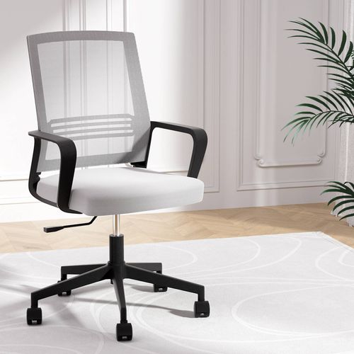 1x Artiss Mesh Office Chairs Grey Bunnings Australia
