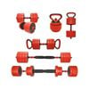 25kg Cast Iron All-in-One Multi-function Barbell Dumbbell Kettlebell Weight Set