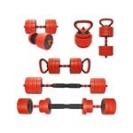 25kg Cast Iron All-in-One Multi-function Barbell Dumbbell Kettlebell Weight Set