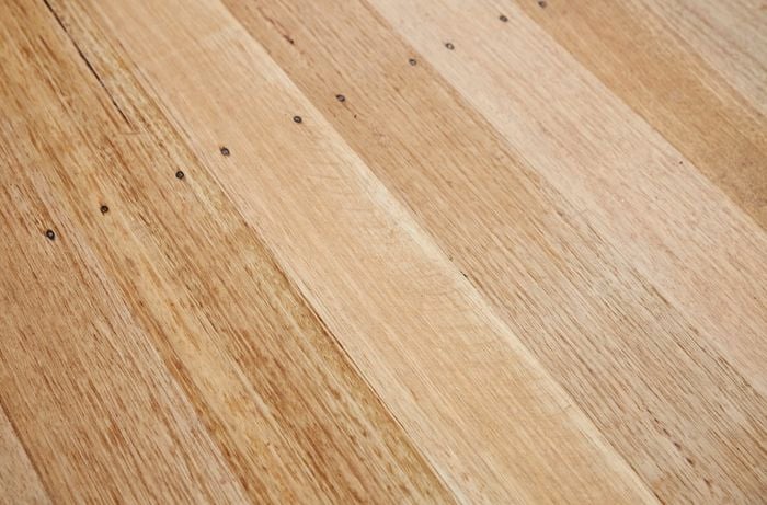 A newly cleaned hardwood timber floor