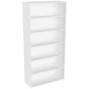 Lugna 1536 x 750 x 280mm White 5 Shelf Storage Cabinet - White