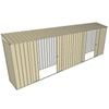 Build-a-Shed 0.8 x 6 x 2m Skillion Shed with Dual Double Sliding Side Doors - Cream