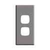 HPM LINEA 2 Gang Architrave Coverplate - Gunmetal
