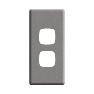 HPM LINEA 2 Gang Architrave Coverplate - Gunmetal