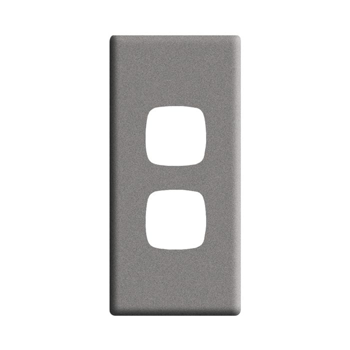 HPM LINEA 2 Gang Architrave Coverplate - Gunmetal