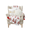 SOGA Christmas Bundle – Red Christmas Tree Fleece Throw & White Festive Holiday Pillows