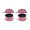 2x Sachi Pupbowl Travelling Portable Folding Dog Feeding Bowl Blush
