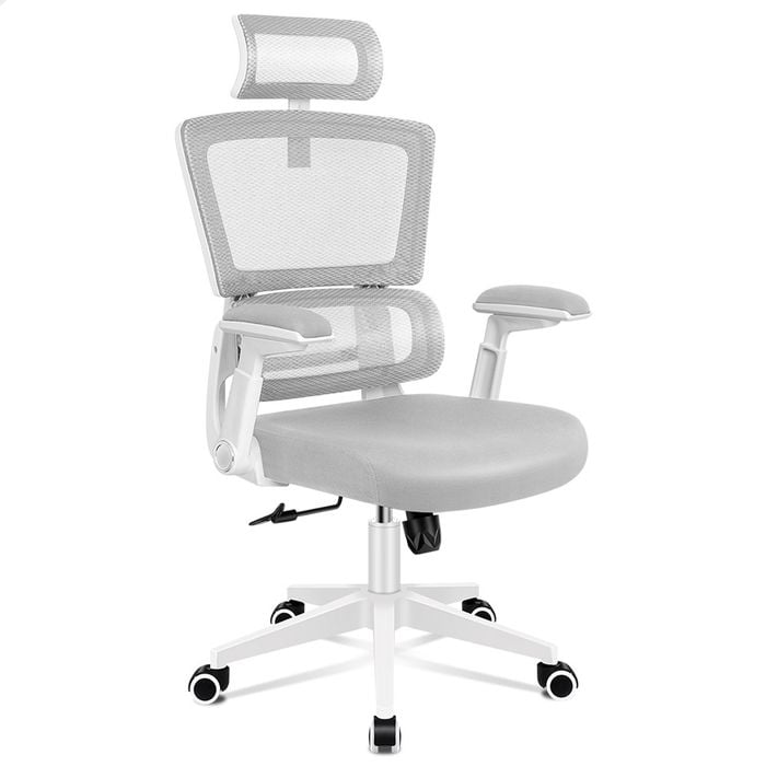 ALFORDSON Mesh Office Chair White Grey