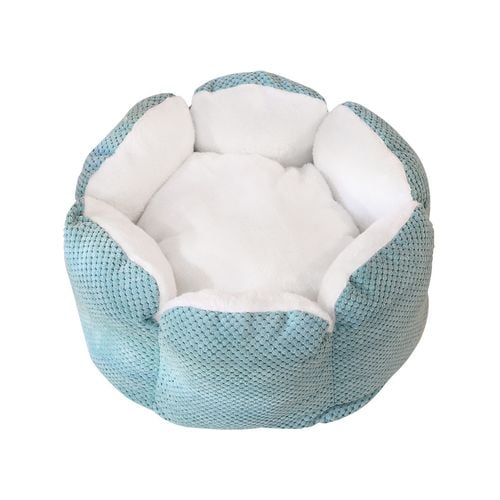 Furbulous Calming Pet Bed with Fluffy Soft Cushion for Cat and Small Dog Blue Bunnings Australia