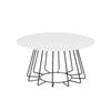 Modern Furniture CYRUS Glass Coffee Table 80cm - White & Black