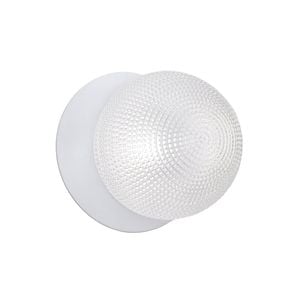 Lexi Lighting Odessa Diamond Cut Glass Led Wall Light With White Base - White/large