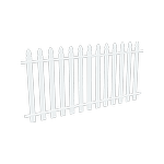 ProtectorAl 2000 x 1000mm Pearl White Aluminium Garden Fence Panel Bishop