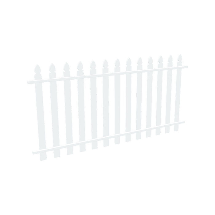ProtectorAl 2000 x 1000mm Pearl White Aluminium Garden Fence Panel Bishop