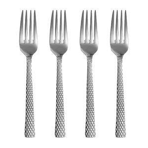 4x Maxwell & Williams Diamonds Stainless Steel Faceted Design Table Fork