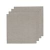 4pc Ladelle Premium Lina Cotton/linen Table Napkin/serviette 45x45cm Flax