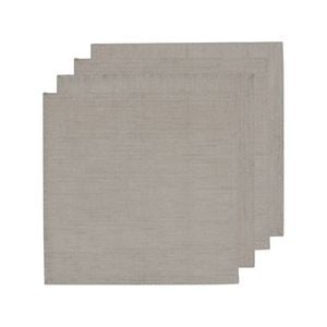 4pc Ladelle Premium Lina Cotton/linen Table Napkin/serviette 45x45cm Flax