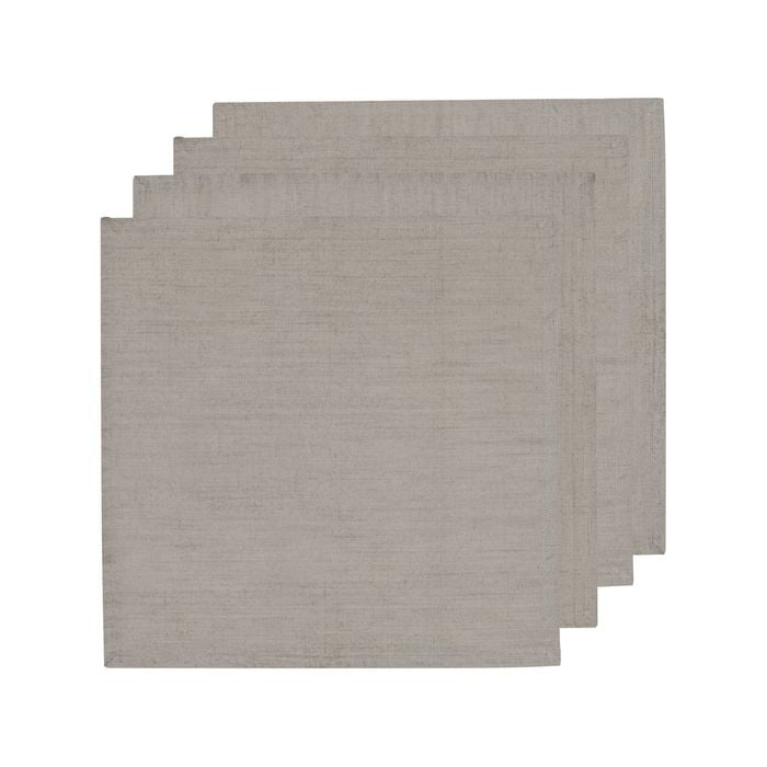4pc Ladelle Premium Lina Cotton/linen Table Napkin/serviette 45x45cm Flax