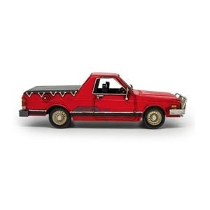 Boyle Metal Ornament Figurine 1986 Subaru Brumby Ute Truck Red 33cm