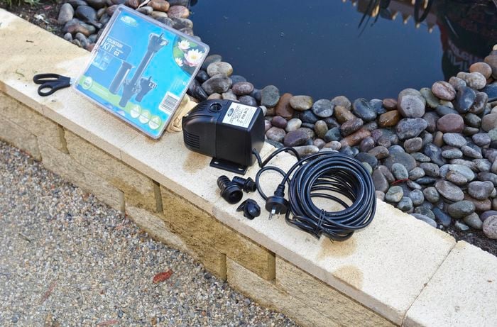 DIY Step Image - How to install a pond pump . Blob storage upload.
