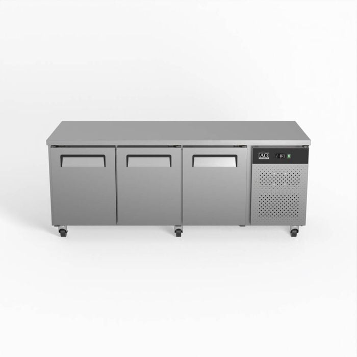 AG Equipment AG Three Door Commercial Worktop / Under Bench Fridge 800mm Depth - Under Bench Fridges (AG-PAX3100TN)