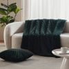 Dreamaker Emmett Textured Faux Fur Throw Deep Teal 180x200cm