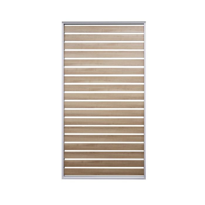 Coolaroo 1.2m White & Wood-Effect Fairhaven Fixed Slat Panel