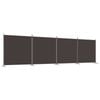 vidaXL 4-Panel Room Divider Brown Fabric Privacy Screen Room Separator Folding
