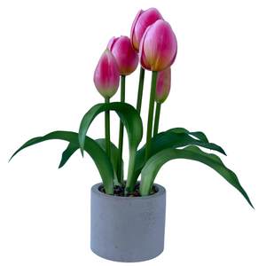 Un-Real 26cm Potted Tulips Artificial Plant