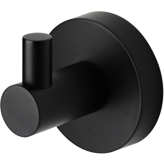 MIXX Matt Black Chia Round Robe Holder