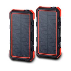 Maxxlee 2x RED 20000mAh Qi Wireless Charger Solar Power Bank 18W PD Type C QC3.0 Dual USB Fast Charging