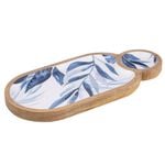 Ladelle Blue Lagoon Premium Mango Wood Chip & Dip Bowl