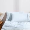 Dreamaker Superfine Washed Microfibre King Pillowcase Twin Pack Ice Blue