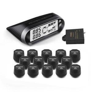 Promata Mata T2 Solar Tyre Pressure Monitor For Trucks - 14 External Sensors - With Booster