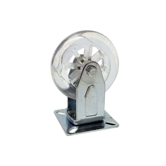 Easyroll 50mm 50kg Transparent Fixed Plate Castor