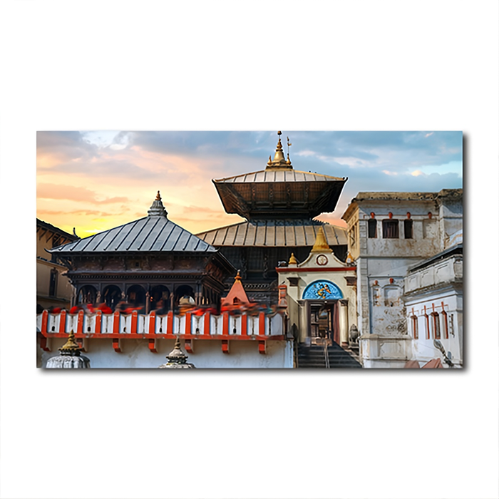 Mayalu Pashupatinath Temple Canvas Wall Art, 50 × 90 cm, Single Panel