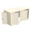 Build-a-Shed 1.5 x 4.5 x 2.0m Skillion Double Plus Double Hinged Side Doors Shed - Cream