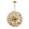 Vencha Brazza 24 Light Crystal Pendant - Gold