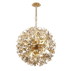 Vencha Brazza 24 Light Crystal Pendant - Gold