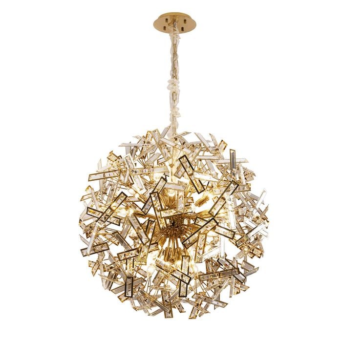 Vencha Brazza 24 Light Crystal Pendant - Gold