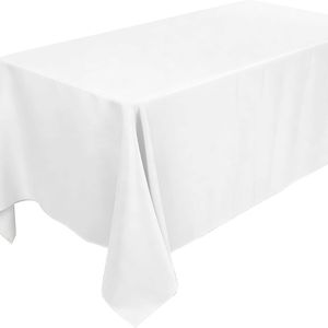 Square Tablecloth Classic White Rectangular Dining Kitchen Party Event Wedding Table Cover