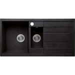 SINX Black Noir Double Bowl Sink 1000R