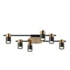 CLA Lighting Tache Interior Spot Ceiling Light (with Adjustable Black & Antique Brass 6 Heads) IP20