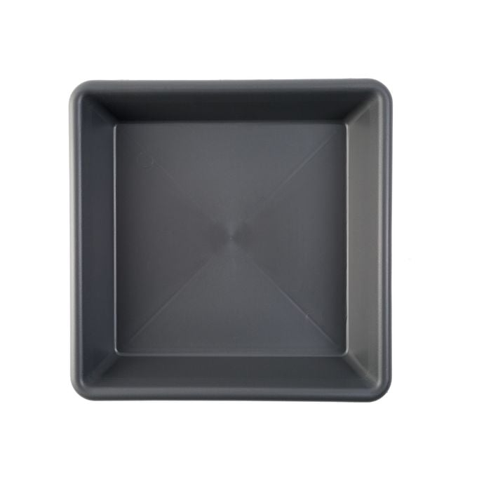 Saucer Plastic Northcote 30.7x3.5cm Sq Graphite Villa